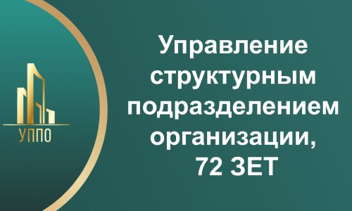 Управление структурным подразделением организации, 72 ЗЕТ