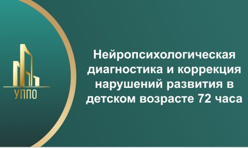 Нейропсихологическая диагностика и коррекция нарушений развития в детском возрасте 72 часа