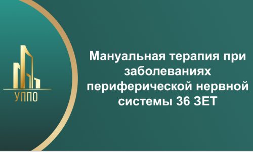 Мануальная терапия при заболеваниях периферической нервной системы 36 ЗЕТ