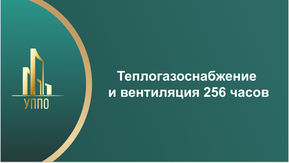 Теплогазоснабжение и вентиляция 256 часов