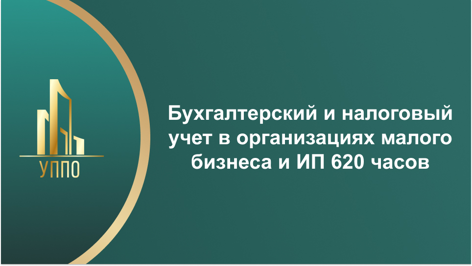 Бухгалтерский и налоговый учет в организациях малого бизнеса и ИП 620 часов
