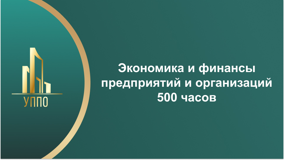 Экономика и финансы предприятий и организаций 500 часов